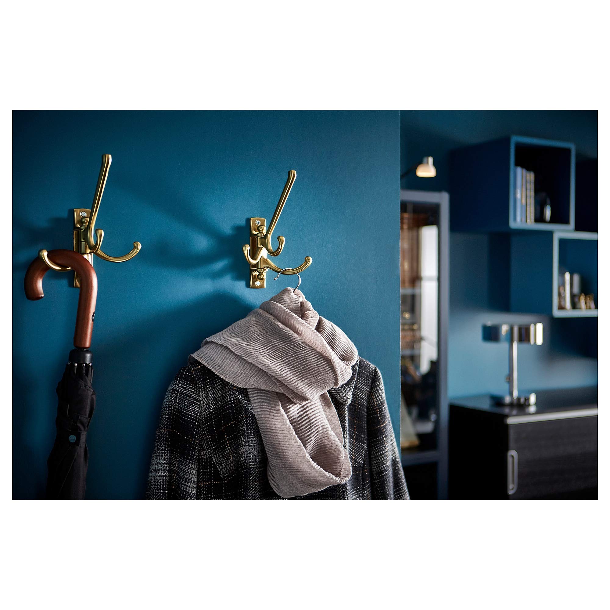 Amazon｜IKEA kampig 3-arm回転フック真鍮色403.622.64｜フック